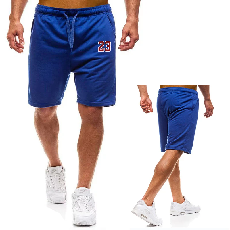 23 Creativity Print,Men Thin Sports Running Shorts,Summer Jogging Workout Short Pants,Drawstring With Pockets, Man Casual Shorts