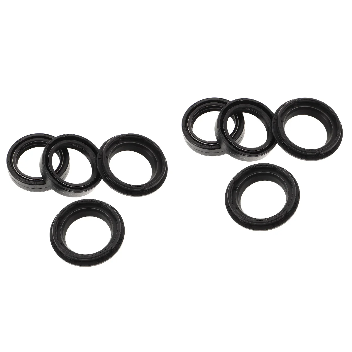 

2 Sets Oil Seal Dust Cover Motorcycle Front Fork Seals Kit Rubber Suite Damper Shock