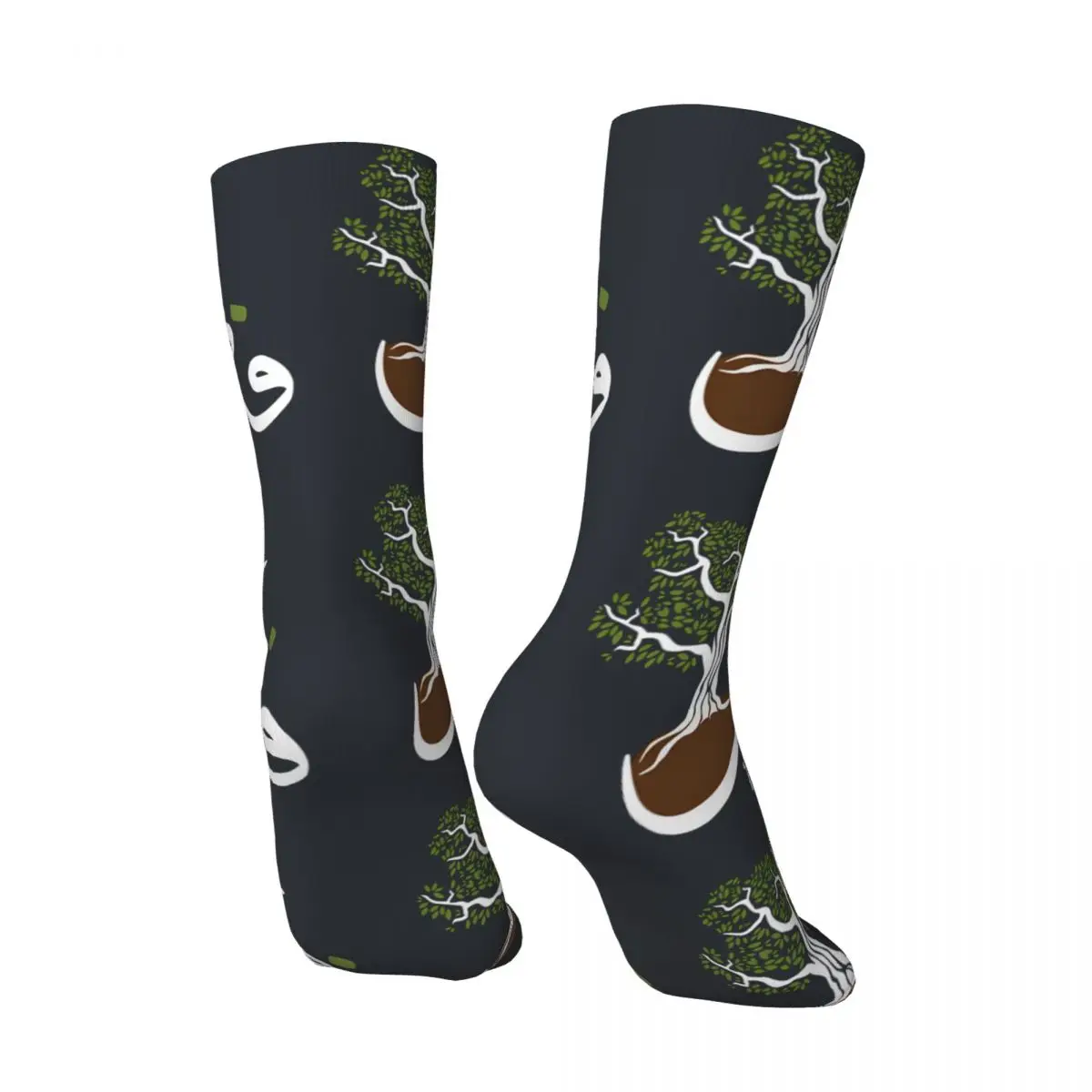 Retro Palestine Arabic Calligraphy With Olive Tree Palestinian Men's compression Socks Unisex Palestinian Novelty Crew Sock