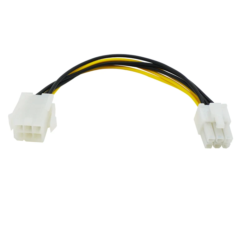 6pin para 6 pinos pci express pcie cabo de extensão de alimentação 6pin conector macho para fêmea placa gráfica cabo de extensão de energia