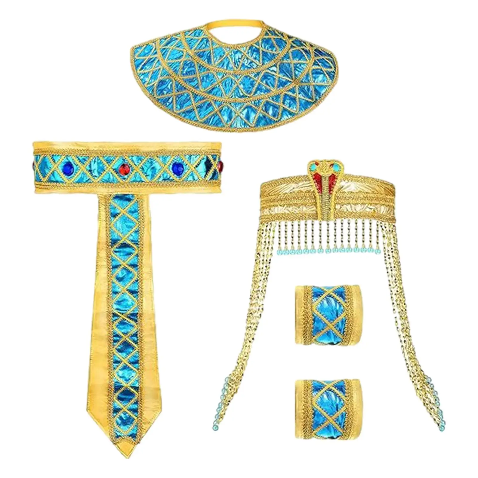 Women's Egyptian Costume Accessories Belt Egypt Fancy Dress for Pretend Play Outfit Halloween Dancewear Carnival Fairies Costume