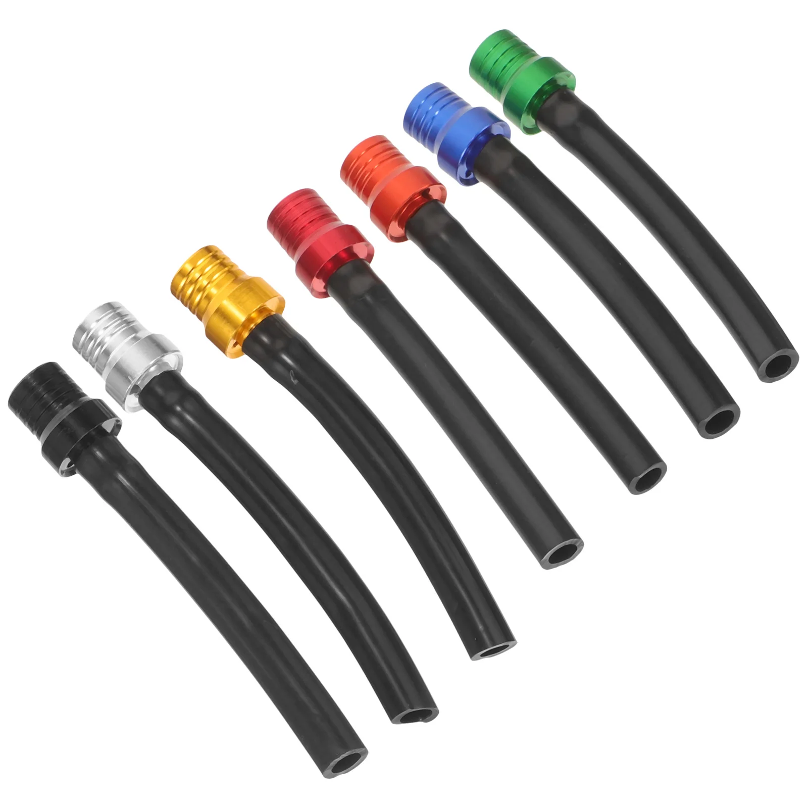 

7Pcs Motorcycle Gas Tank Caps Vent Hose ATV Accessories Aluminum Alloy Fuel Cap Black Red Green Silver Gold