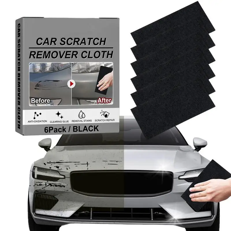 

Car Scratch Repair Cloth 6pcs Auto Scratches Cloth Sparkle Auto Scratch Clothes Lightweight For Easy To Use Remove Water Dirt