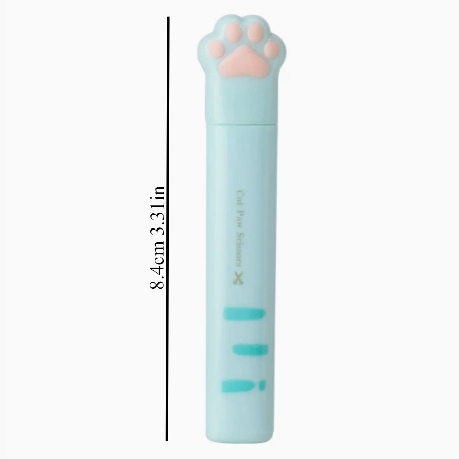 1PC Cute Cat Claw Portable Scissors, Creative Pen Ledger Tools, Gradient Stationery Scissors