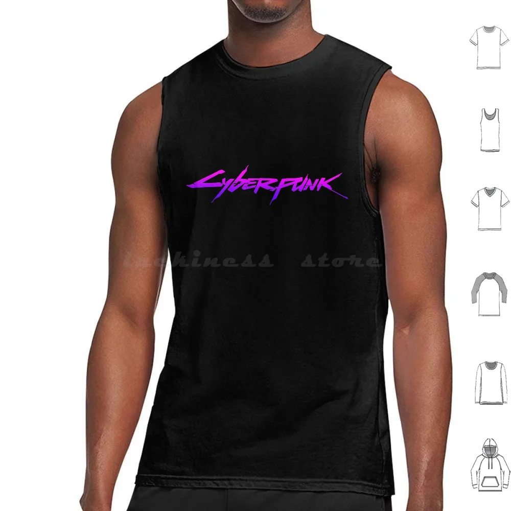 Retro Logo Tank Tops Print Cotton Game Arasaka Arasaka Corporation Arasaka Logo Logo Video Game Videogames Militech V