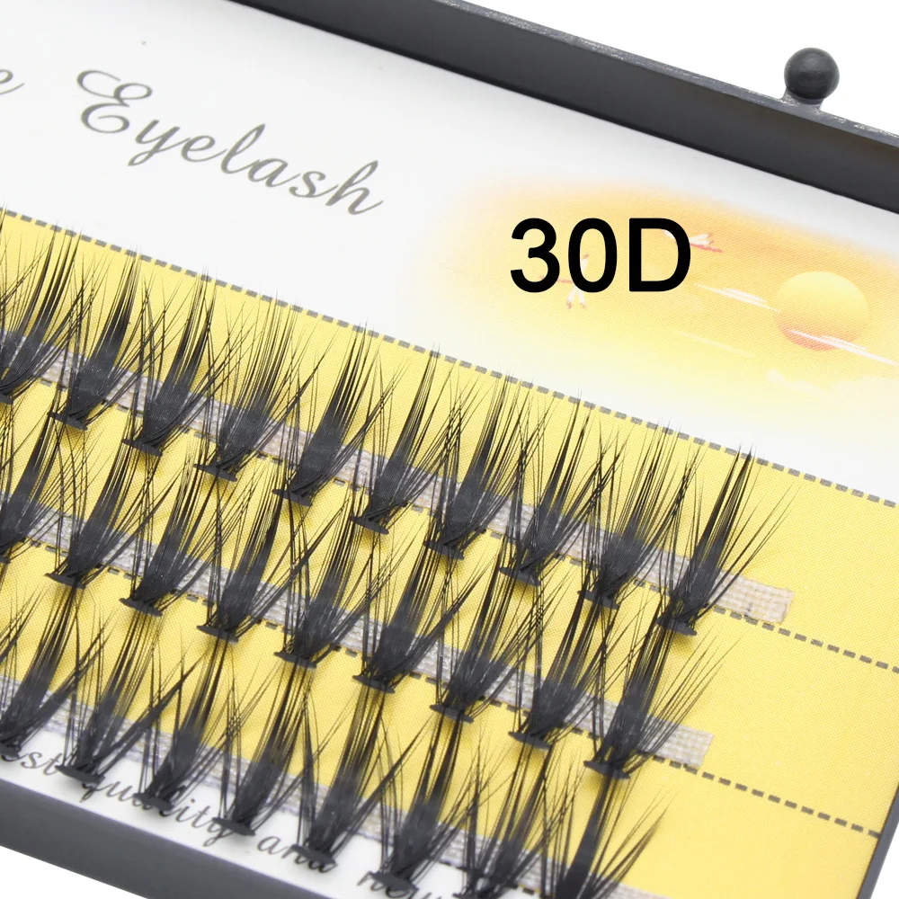 60 Bundles Thick Mink Eyelash Extension Natural 3D Russian Volume Faux Eyelashes Individual 20D Cluster Lashes Makeup Cilia