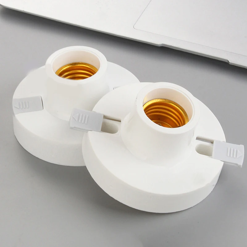 E27 Screw Lamp Base Holder, 220V White Lighting Bulb Socket Adapter, 1/5PCS Ceiling Light Bulb Mounting Base