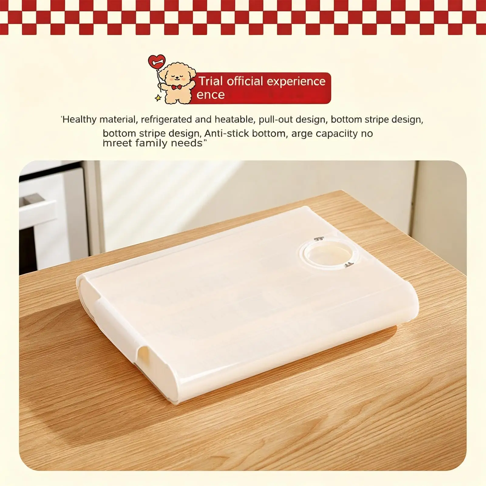 Dumpling Container For Freezer Pull Out Drawer Stackable Non-Stick Kitchen Tray Flat Food Storage Containers For Cookies Wonton