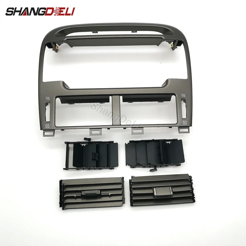 Black Center Console AC Air Outlet Grille Dashboard Air Vent Trim Panel Fit for Lexus LS430 UCF30 Sedan 2001-2006
