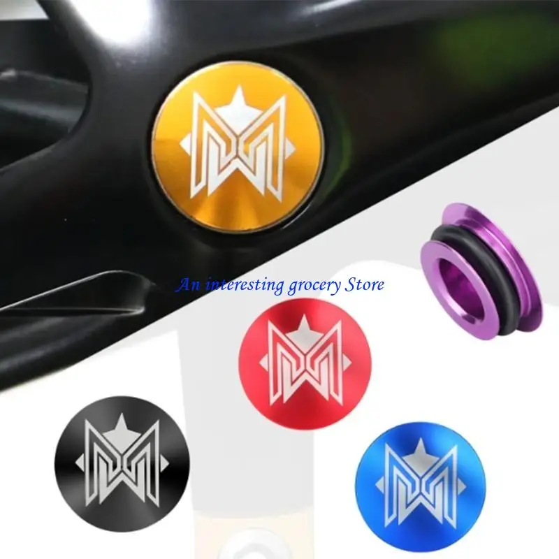 652D Aluminum Alloys Bicycles Teeth Plate Crank Cover Road Bike Crankset Plug Crankset Dust Cover for Mountain Bike Part