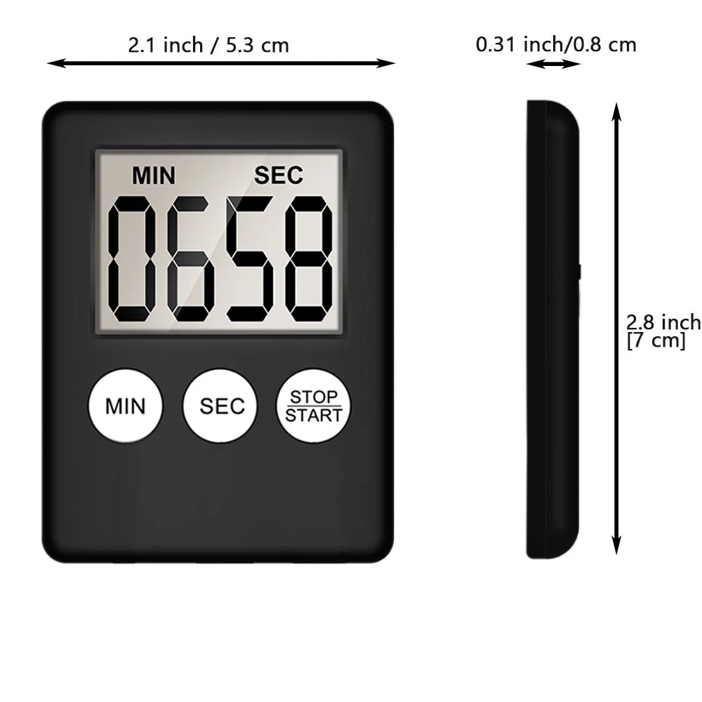 timer da cucina elettronico digitale timer elettronico multifunzione cronometro display LCD mini per esercizi sportivi cottura cottura