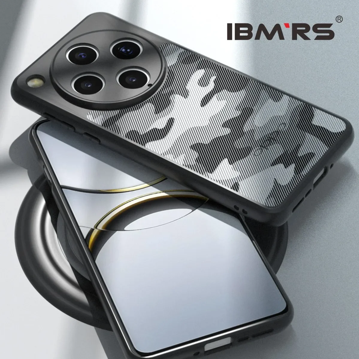 

IBMRS for Oppo Find X8 Pro Phone Case,Accossories with Full Camera Len Protector Durable practical Cellphone Cover Black camo