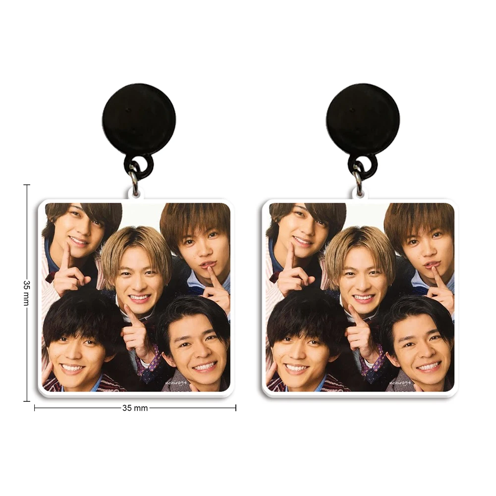 اليابانية المعبود الاكريليك الأقراط الملك الأمير تحت عنوان قطرة استرخى أقراط للنساء Jpop مروحة نادي هدية مجوهرات