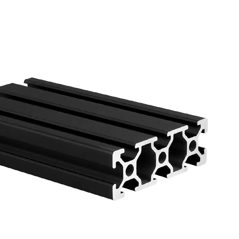 Perfil de aluminio negro, ranura en V 2060, extrusión de 2060V, longitud estándar de la UE, riel lineal de 100-550mm para impresora 3D de marco CNC, 1 Uds.