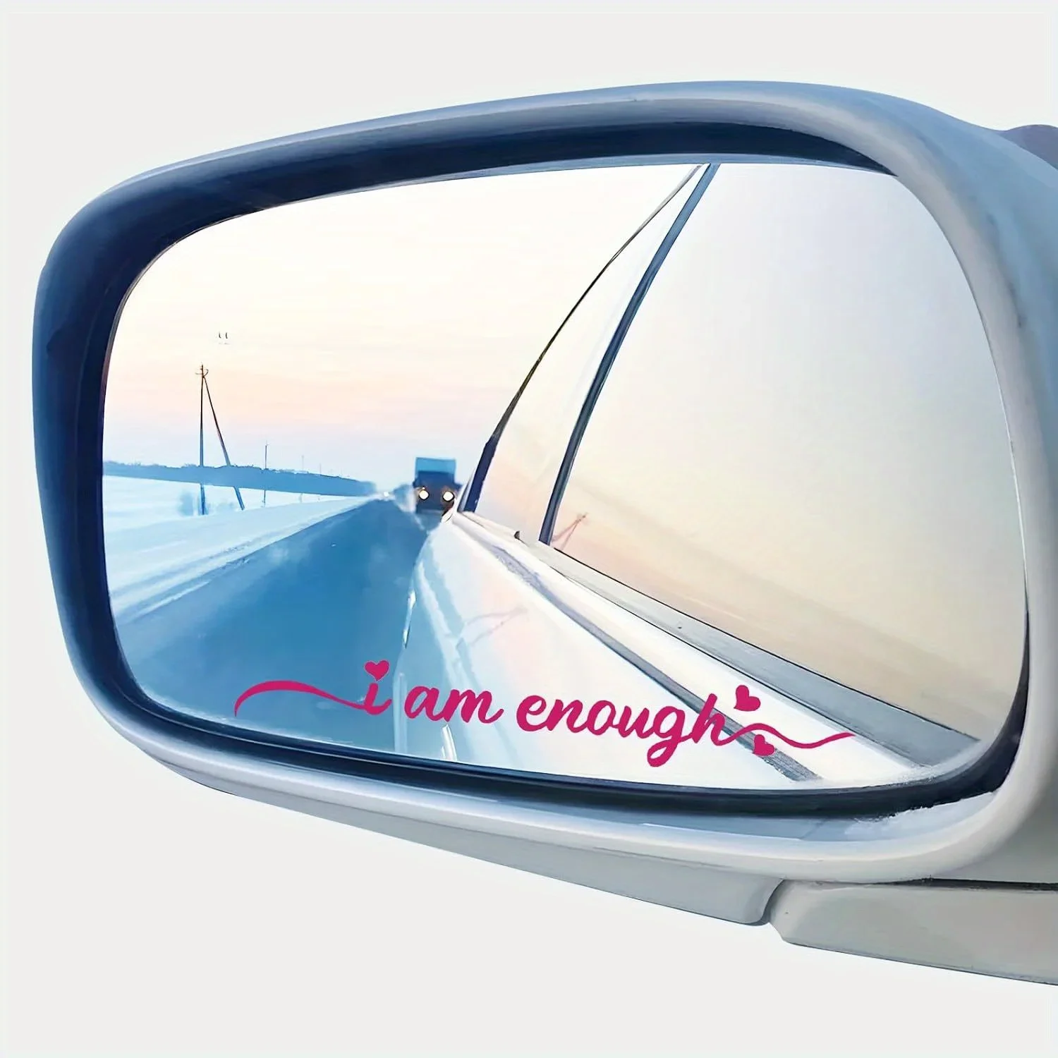 

Наклейка для декора окон и дверей I AM Enough, наклейка на зеркало заднего вида, подарок для женщин, вдохновляющая наклейка с позитивной цитатой