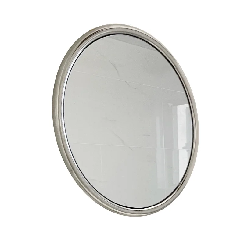 

Medieval makeup mirror ins wind dresser desktop mirror makeup bathroom stainless steel hemming decoration