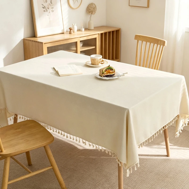 Waterproof Table Cloth Anti Slip Wipeable Dining Table Cover Decorative Kitchen Desk Tablecloth for Home Dining Room Decor