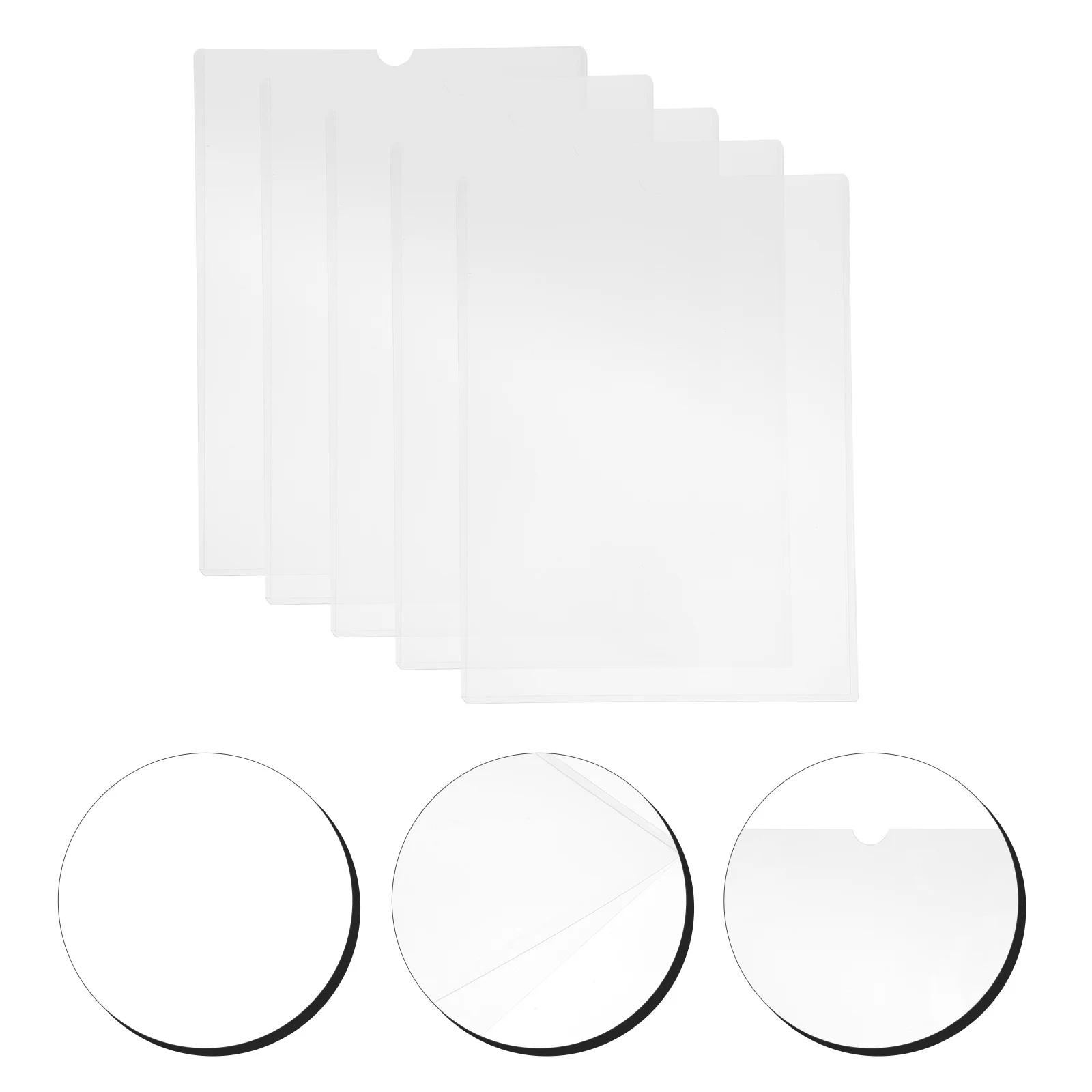 

5pcs Pvc Protective Covers For Documents File Protection Certification Cover Supplies Paper File Protection Covers