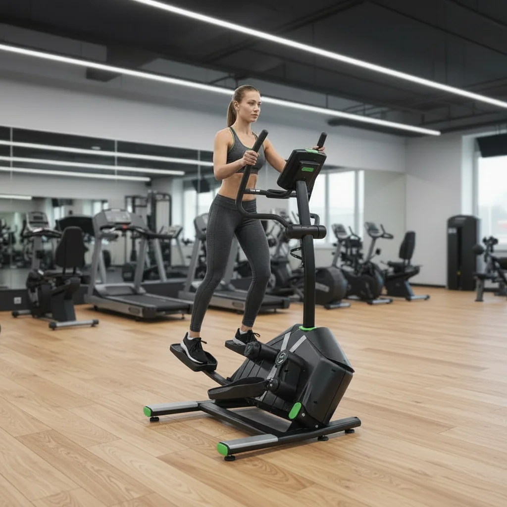 Commercial Gym Silent Space Walk Self Powered Magnetically Control Horizontal Cross Trainer Lateral Elliptical Machine