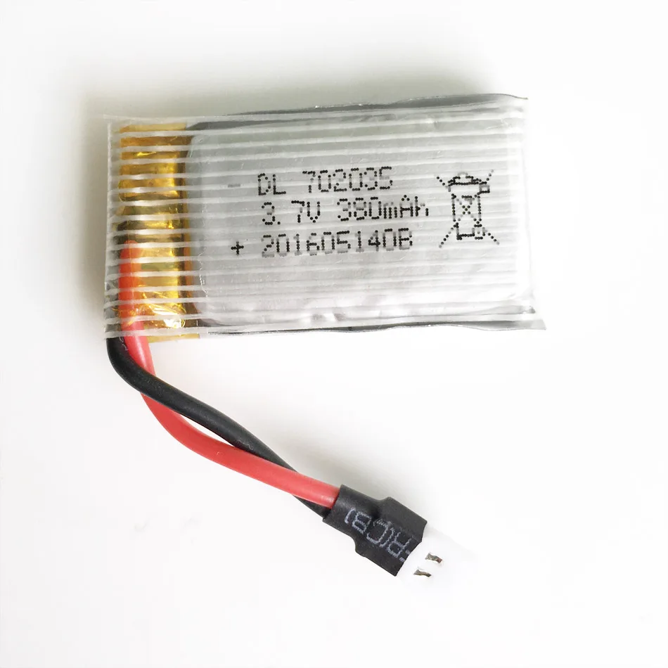 3.7V 25C 380mAh 702035 Lipo lithium polymer Rechargeable Battery For Hubsan H107 H6C RC Quadcopter Helicopters RC Drone Parts