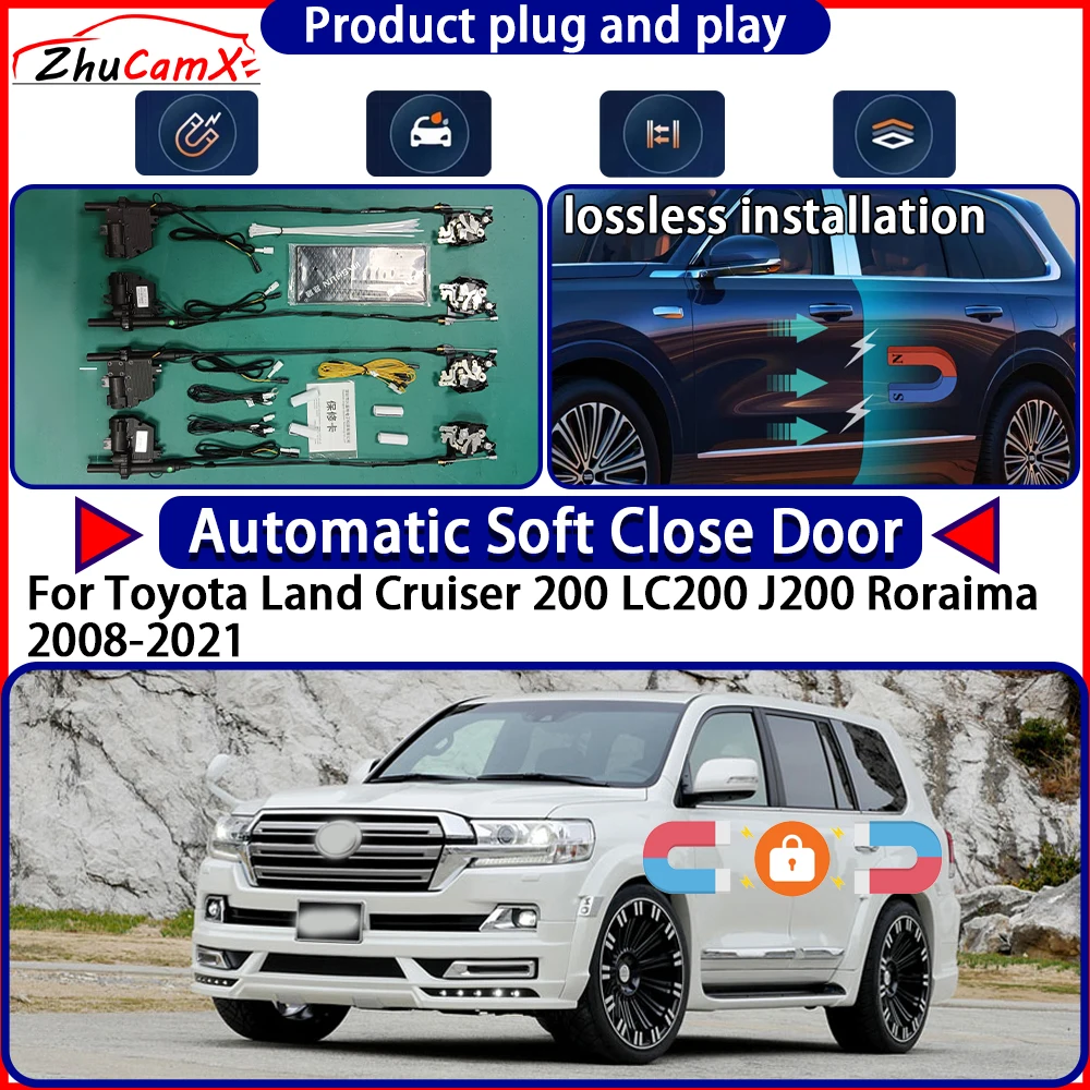 

Привод дверного замка для Toyota Land Cruiser 200 LC200 J200 Roraima 2008-2021, комплект мягкого закрытия двери, система защелки с электроприводом, автоматическое вытягивание