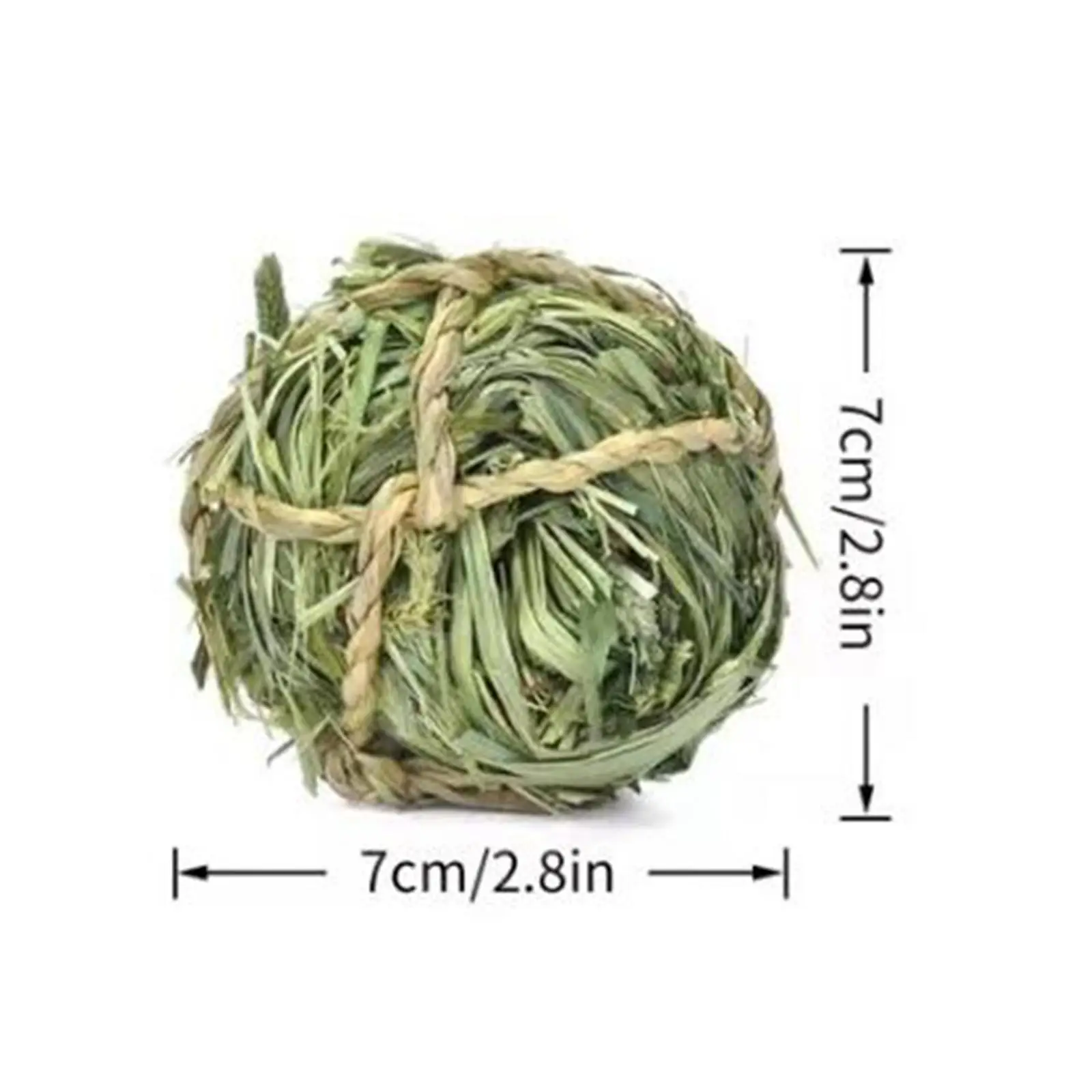 Rabbit Chew Toy Timothy Play Ball Small Animal Molar Toys for Rabbit Hamster Gerbil Pet Cage