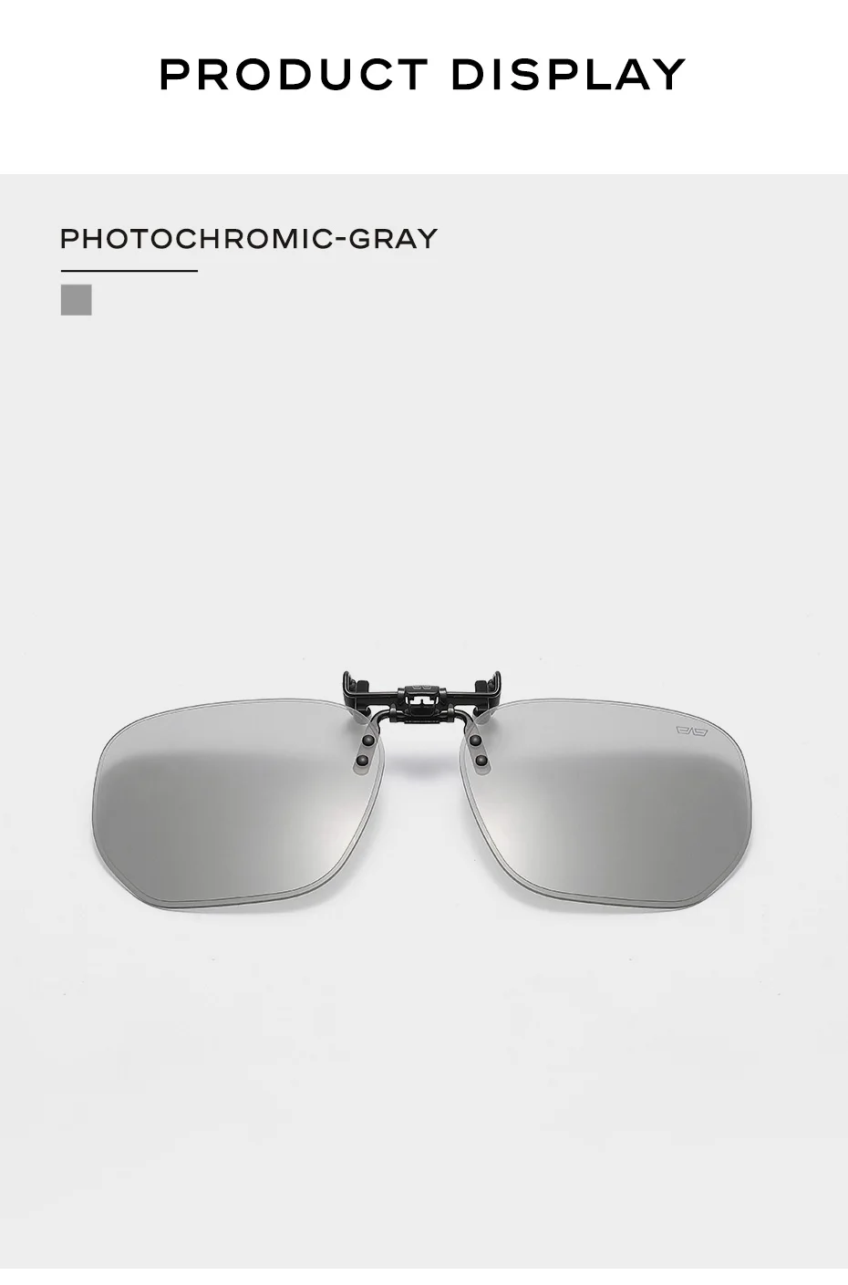 CAPONI neue Sonnenbrille Clip für Männer quadratisch polarisierte photo chrome Brille Clip aufgeklappt schützen Augen Licht Clip am Rahmen bs1103 – Detail 12