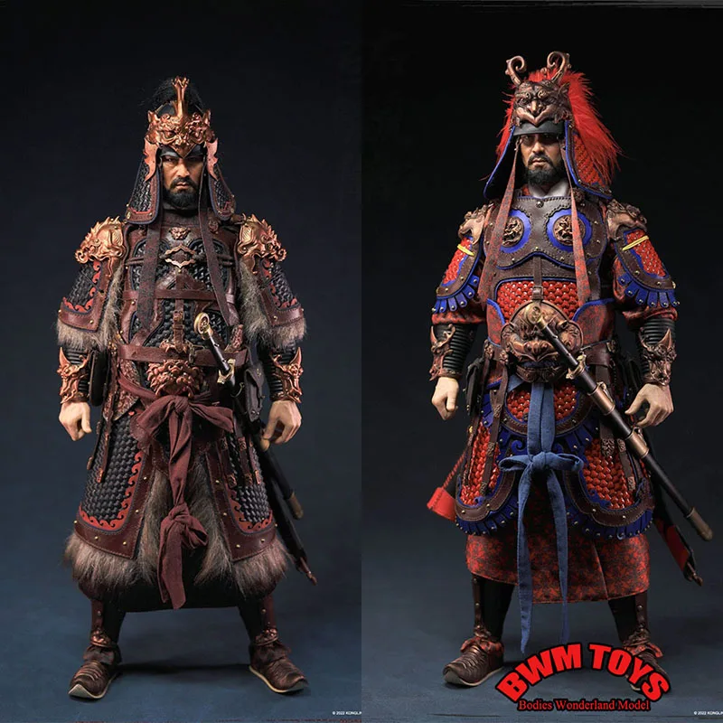 

Original KLG-T001 KLG-T002 1/6 Collectible Tang Dynasty Generals Left Brave Guards Right Xiaowei Full Set 12" Action Figure