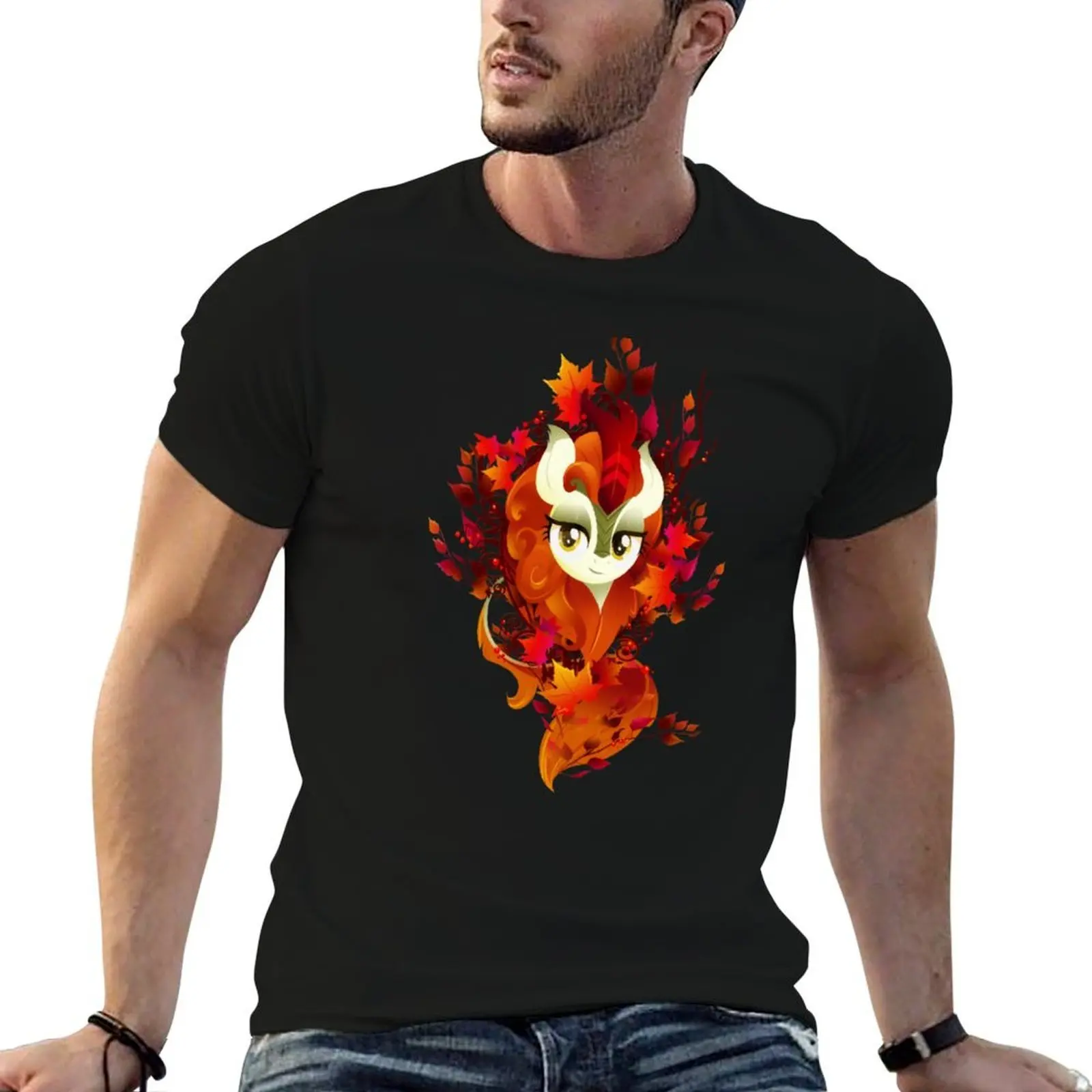 Autumn Blaze T-Shirt man t shirt cotton high quality graphic t shirts for man mens graphic t shirts T-shirt