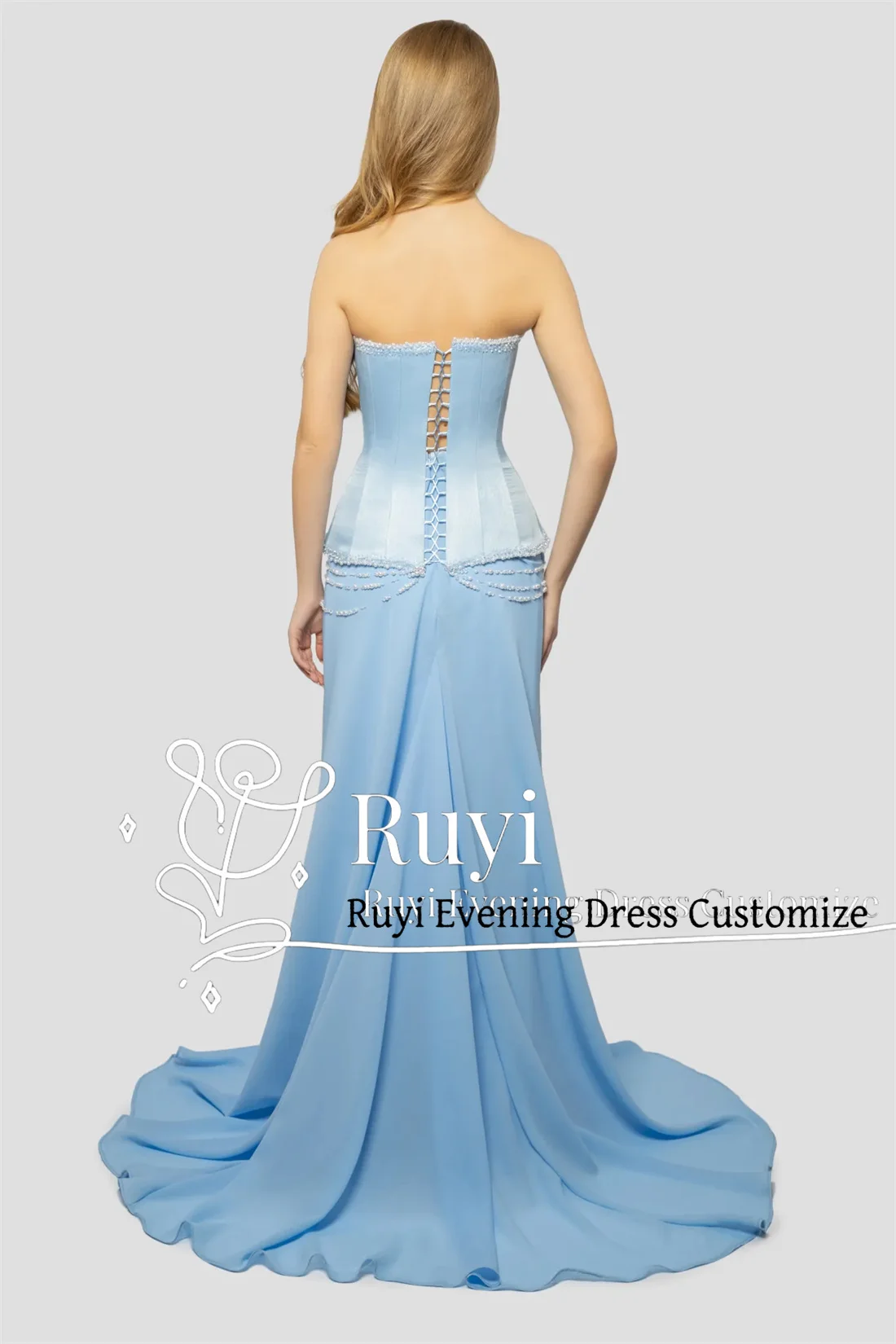 Customized Sweetheart Neckline Shiny Beadings Luxury Evening Dresses For Special Occasion Sleeveless Lace-up Formal Prom Dress