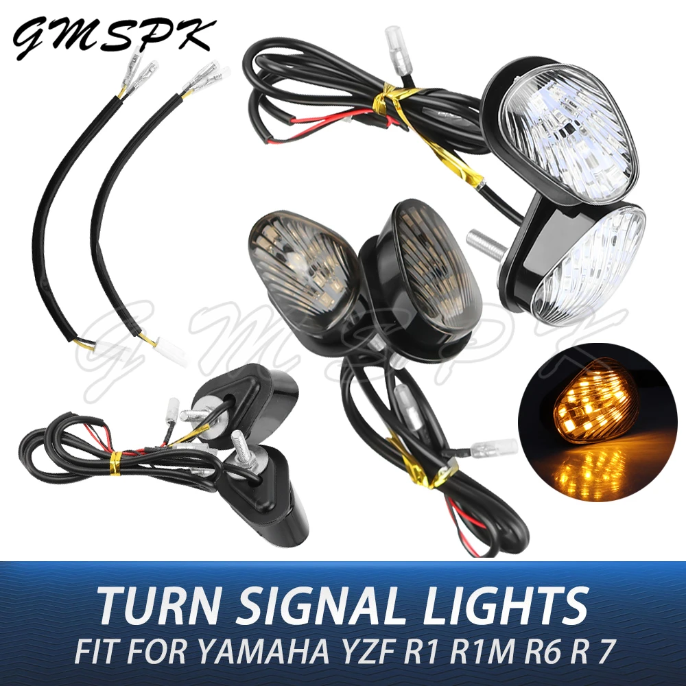 

Fit for Yamaha YZF R1 R1M R1S YZF-R6 YZF-R7 YZFR1 YZFR6 YZFR7 Motorcycle Mini LED Turn Signal Light Flasher Indicators Lamps