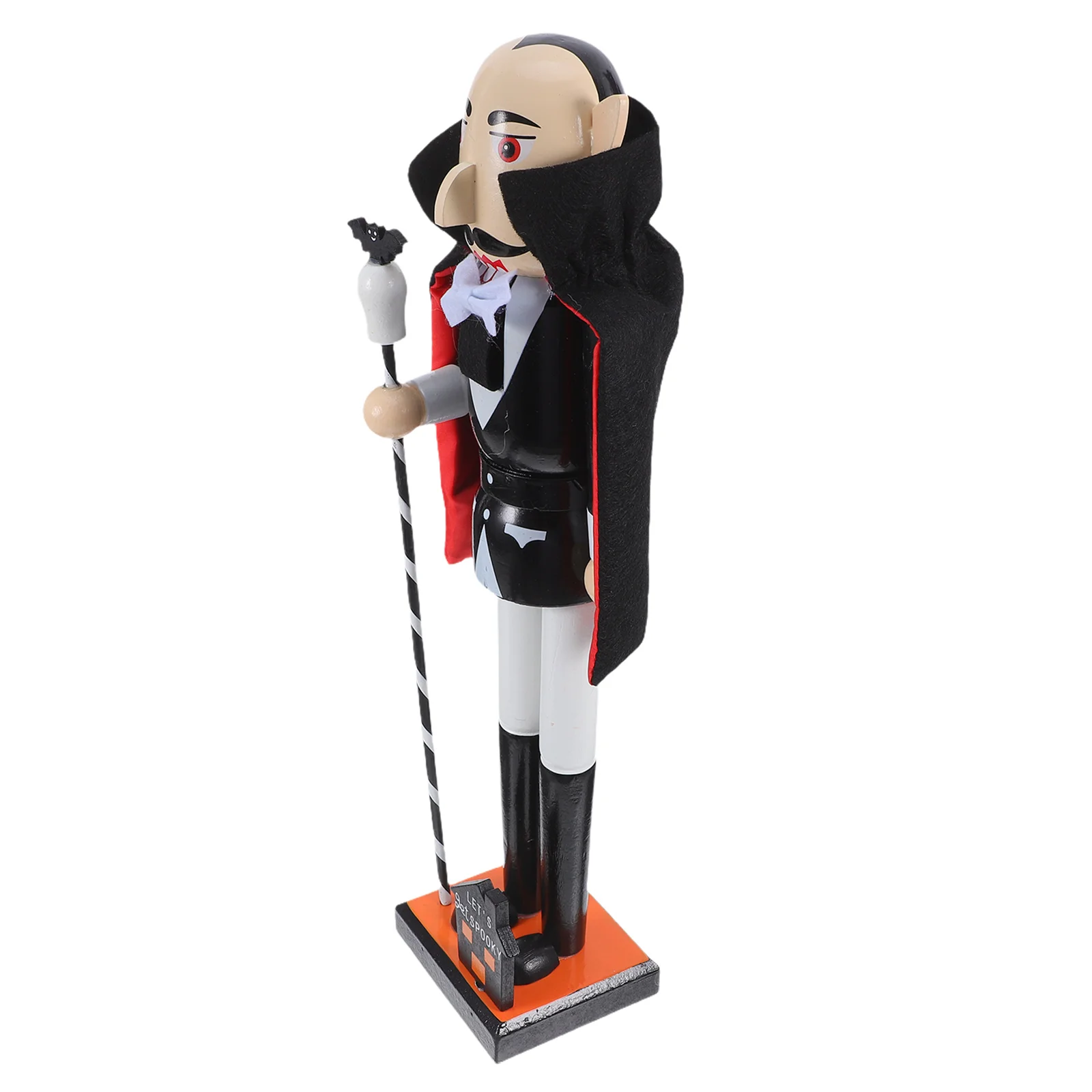 

Halloween Nutcracker Figurine Wooden Decorations Black Centerpiece Spooky Soldier Statue Home Party Supplies Indoor Table Decor