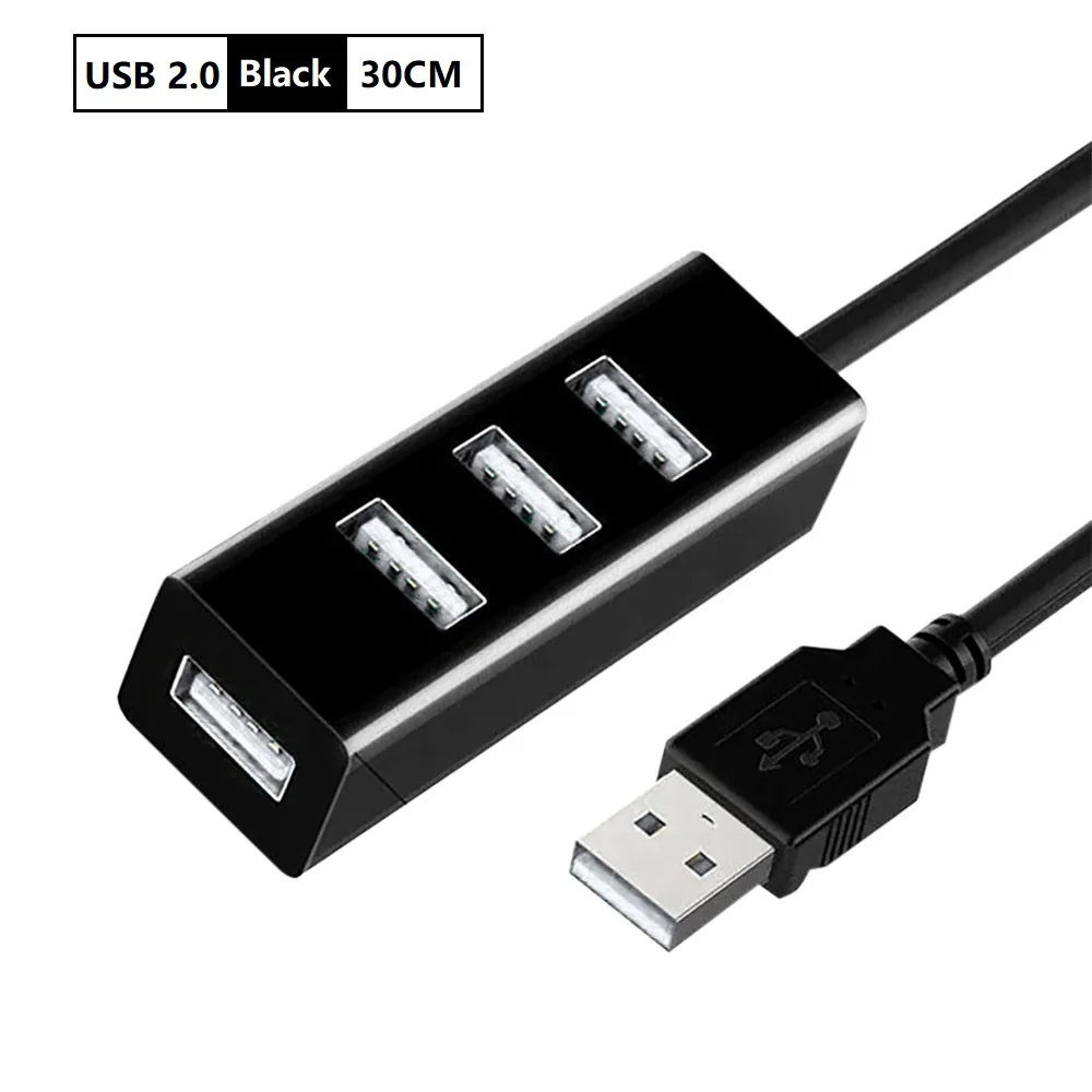 HUB USB 2.0 Hub USB Multi Splitter Power Adapter High Speed 4 Port USB 2.0 Expander For PC Windows Computer Accessories