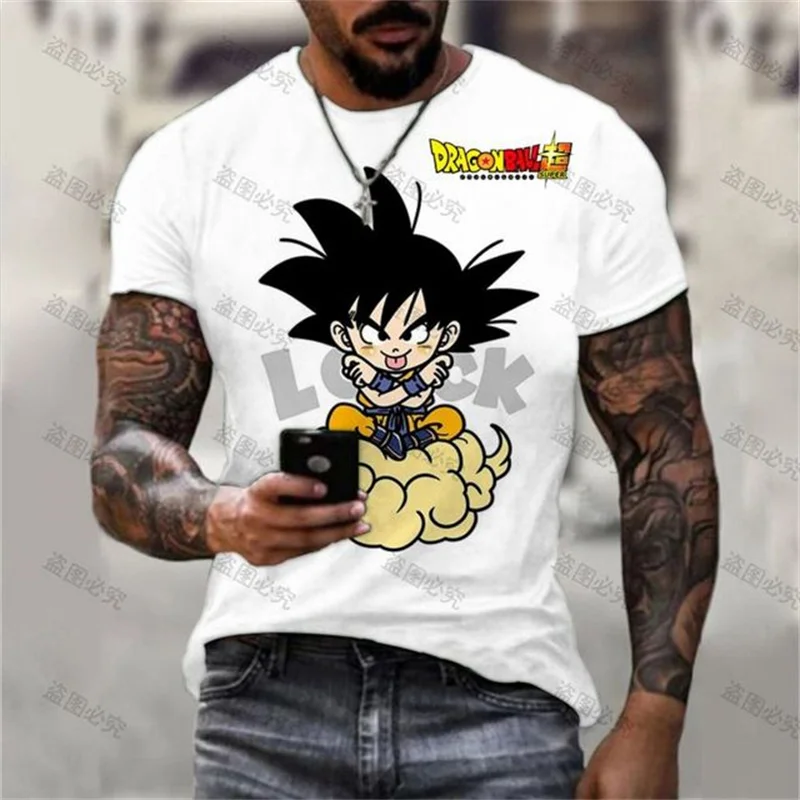 

110-6XL Dragon Ball Men's T Shirt Summer 2025 Majin Buu Hip Hop Fashion the Boys Y2k Parent-child Wear Clothes 3D Oversized Cool