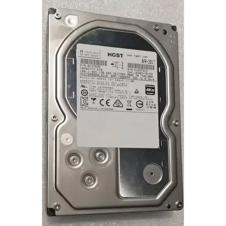 

Large capacity Mechanical 6TB hard disk HUS726060AL4210 SAS hdd laptop transcended external hdd