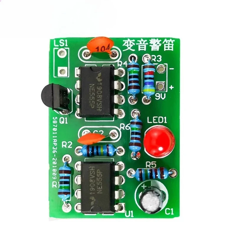 10Set NE555 Variable Siren Kit Instructional Kit Training Kit Small Made DIY Student Lab