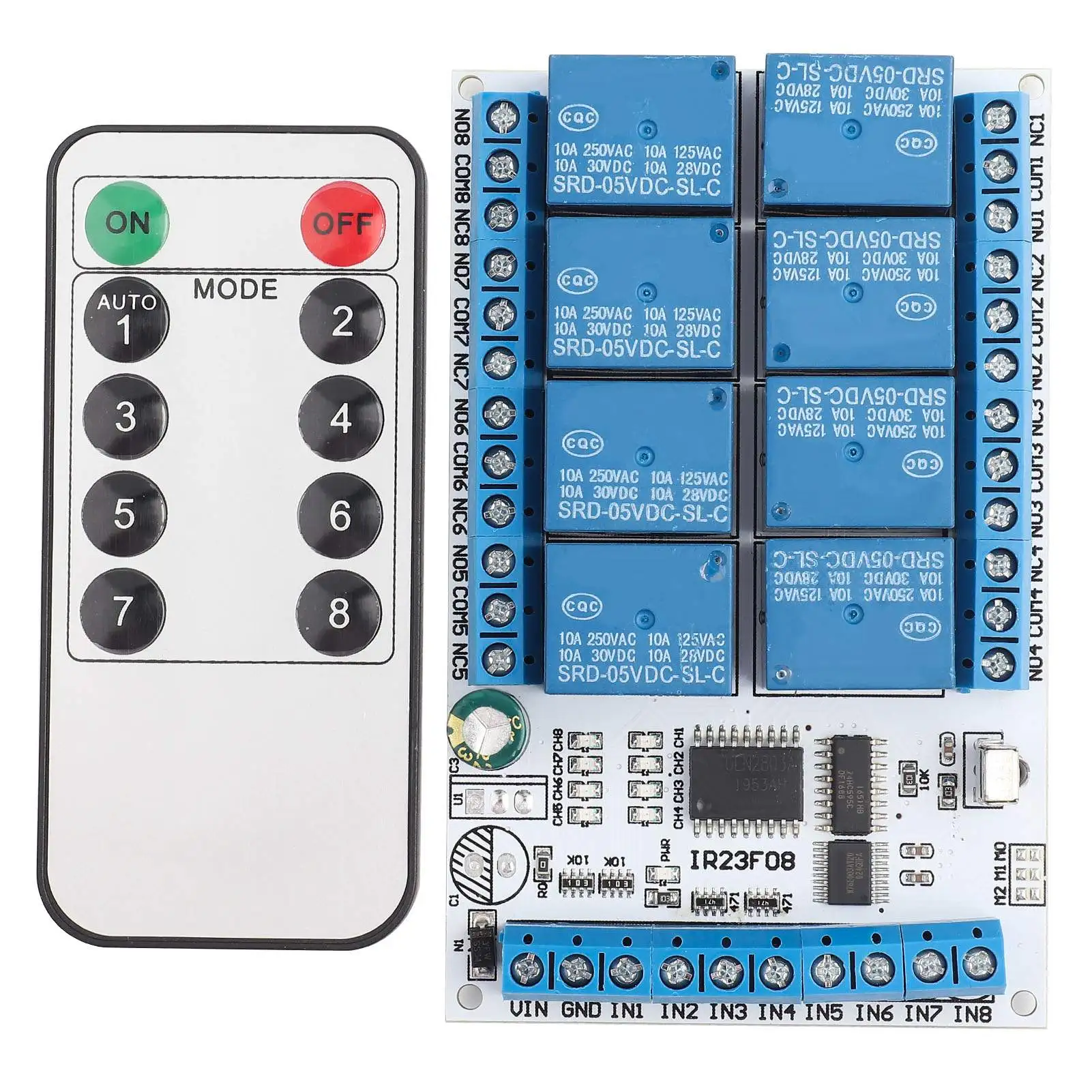 

8 Channel Infrared Remote Control Switch Relay Multifunction Infrared