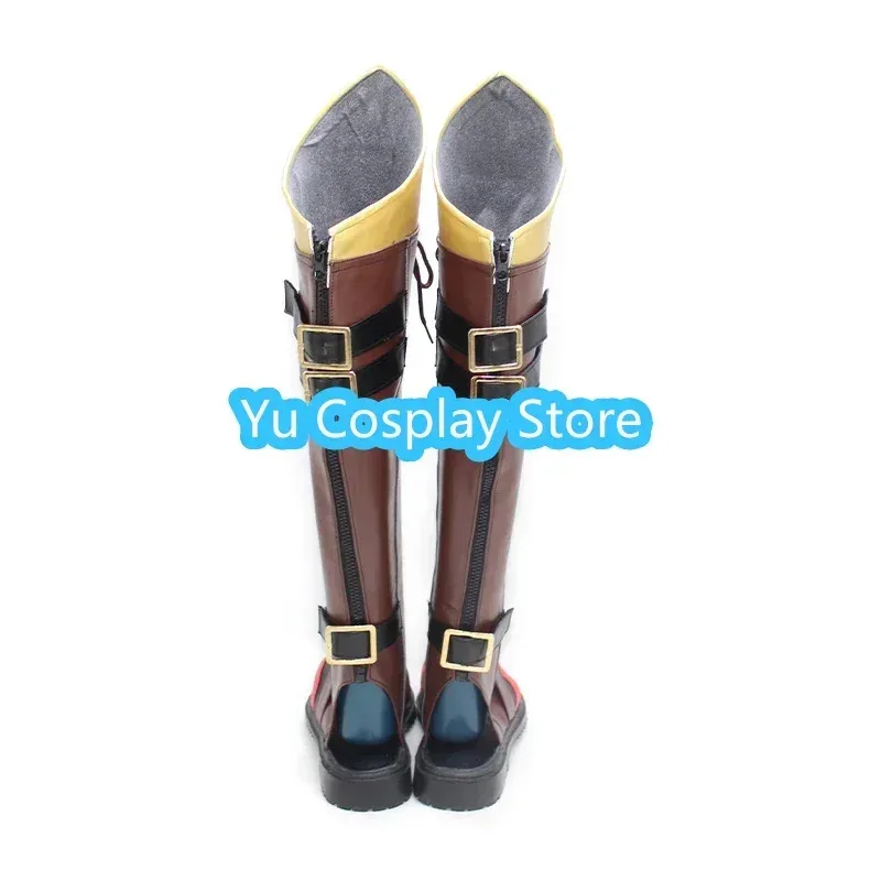 

AIAI 2025Yu- Game Genshin Impact Thoma PU Leather Shoes Halloween Carnival Boots Cosplay Props Custom Made