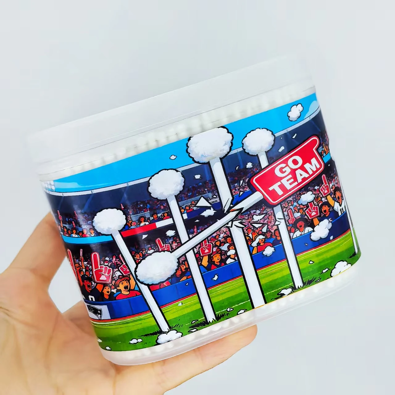 600개입 경기장 응원용 면봉 세트, 양면 미세 종이 스틱 면봉, 선물용 면봉