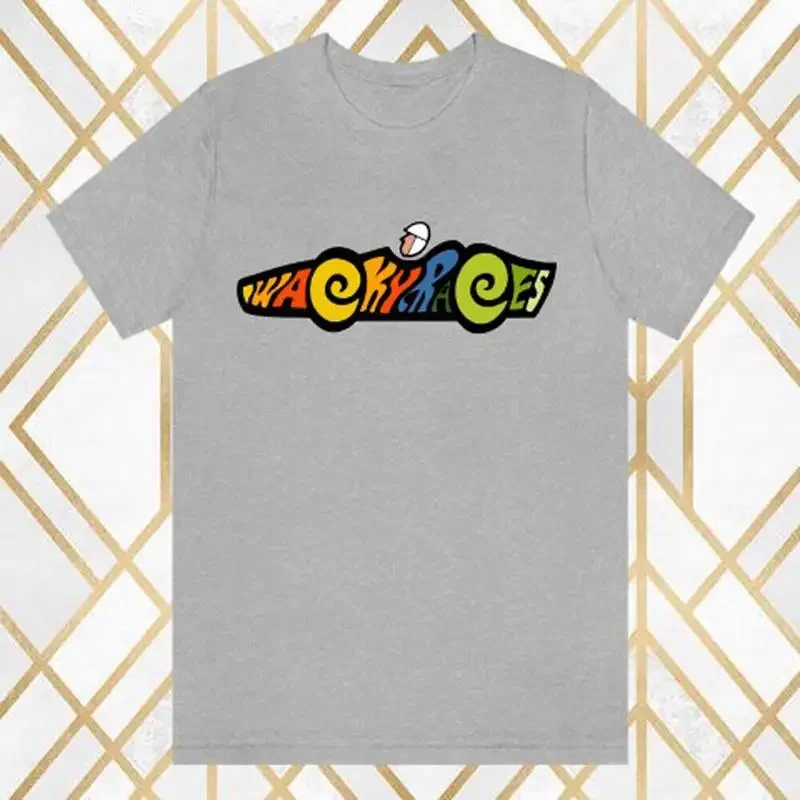 Wacky Races Funny Cartoon Men'S Gray T Shirt Size S 3Xl