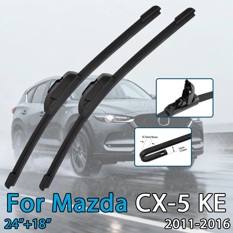 Auto Wischer Klinge Für Mazda CX-5 K(E F) 2011-2025 24'' + 18'' Windschutzscheibe Gummi Refill frontscheibe Wischer Auto Zubehör
