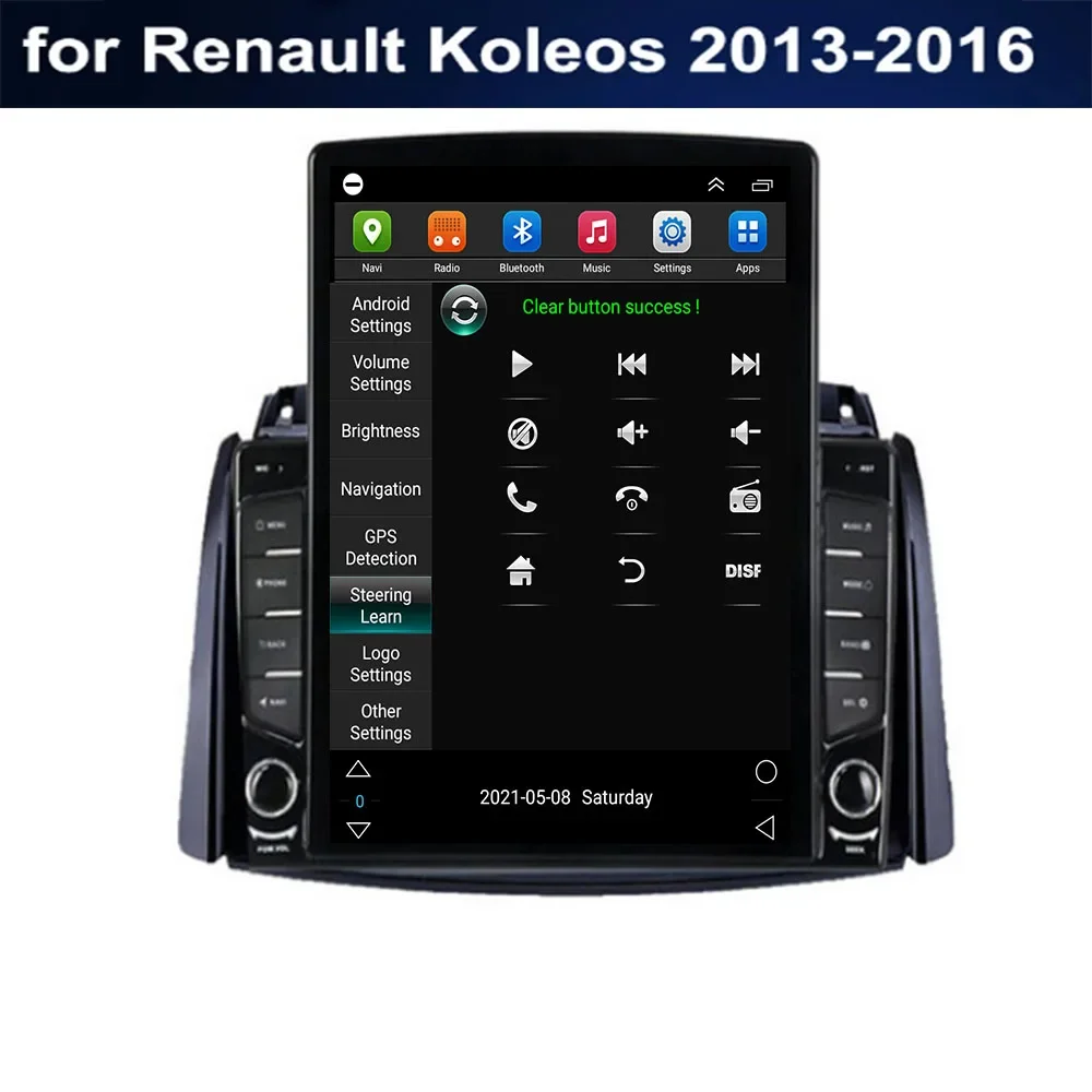 For Tesla Style 2 Din Android 13 Car Radio For Renault Koleos 2013 -035 Multimedia Video Player GPS Stereo Carplay DSP RDS Camer