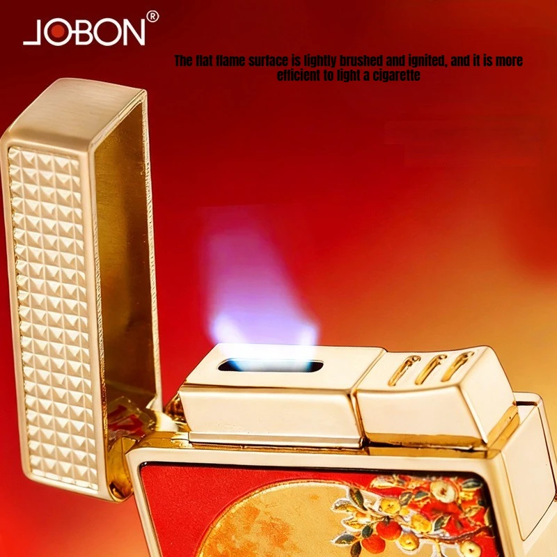 2026 JOBON New Inflatable Lighter, Personalized Gift for Men, Windproof Lighter, Exquisite Painted Horse Pattern