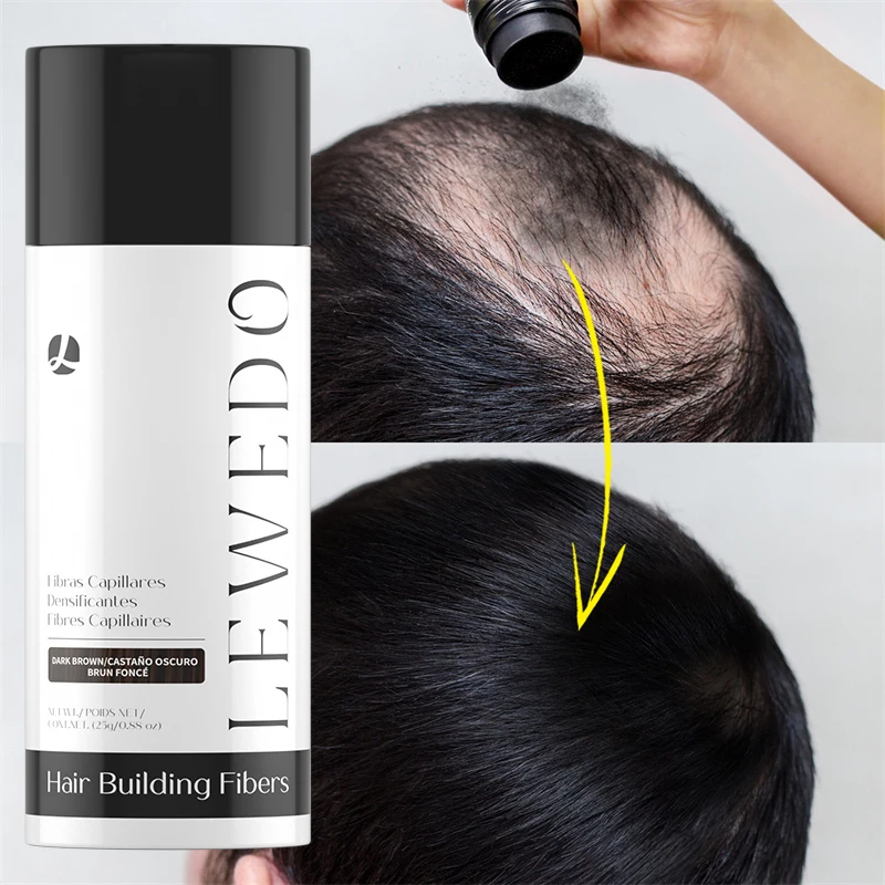 

LEWEDO Hair Fiber Powder 25g Keratin Hair Building Fiber Hair Regrowth Powder Hair Styling Powder Hair Loss Hair Growth Product
