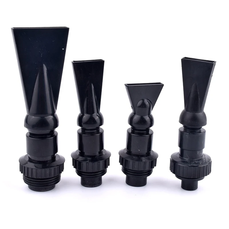 1Pc Black Adjustable Aquarium Tank Pump Duckbill Nozzle 360° Rotation Water Outlet Duckbilled Sprinklers Return Pipe Fittings