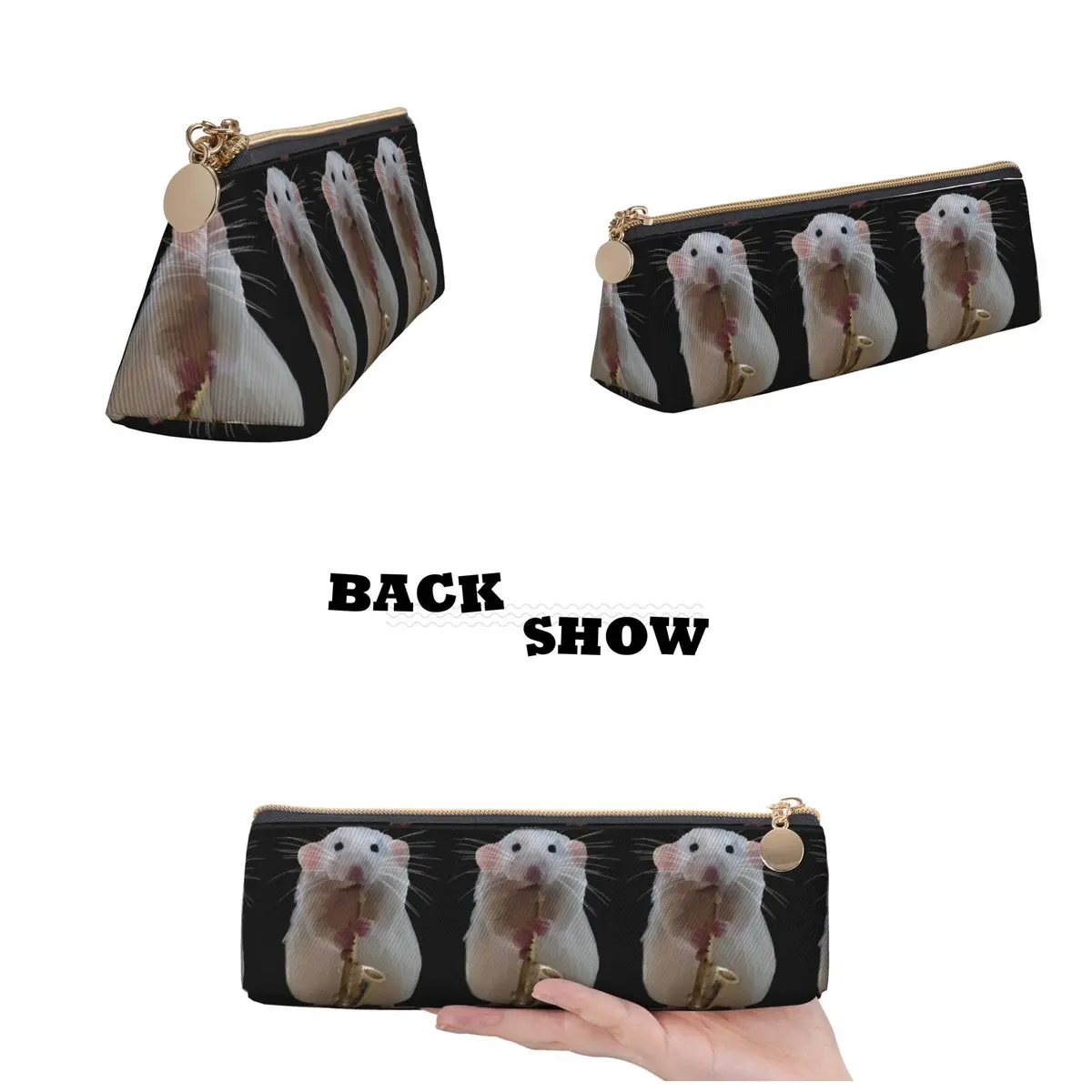 الفئران لعب الساكسفون مقلمة قلم رصاص الحقيبة تخزين القرطاسية لوازم تخزين كبيرة صندوق القلم حقيبة أقلام رصاص لصبي فتاة #2