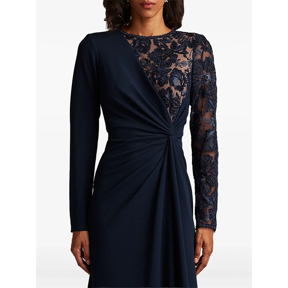 Abiti da sera semplici O-Collo maniche lunghe Abiti da sera Eleganti occasioni formali Lunghezza pavimento Abiti da ballo Personalizzati 2025