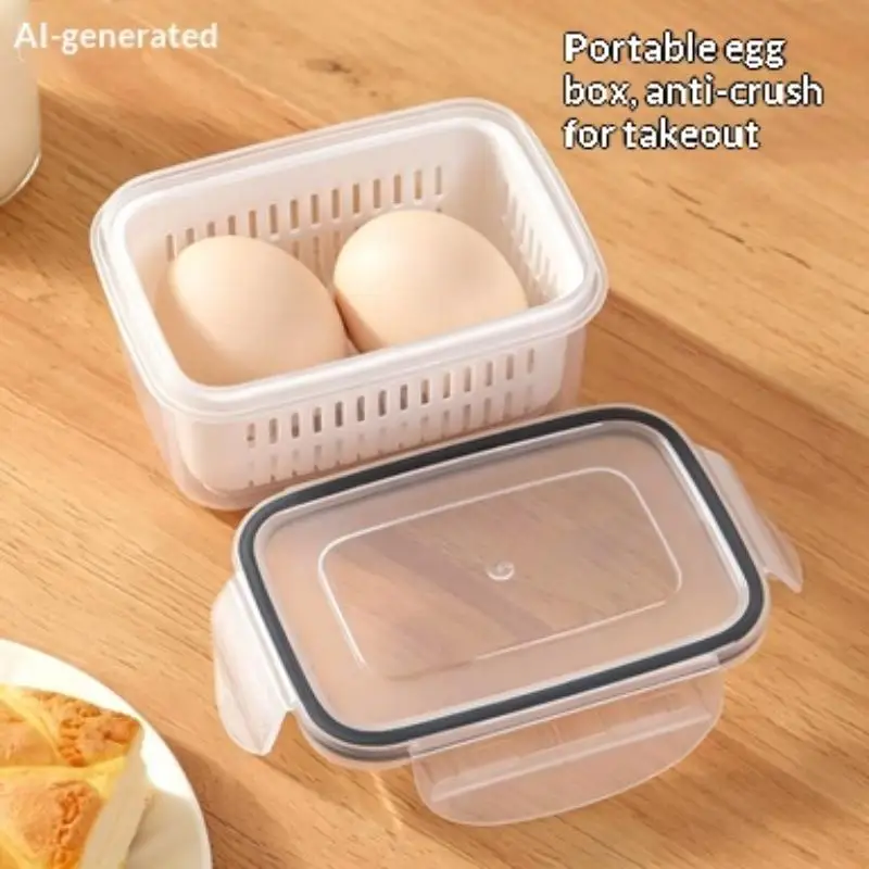 Portable Outdoor Egg Storage Box Sealed Crush Resistant BPA Free Plastic Egg Holder for Kitchen Picnic Hiking Camping Travel
