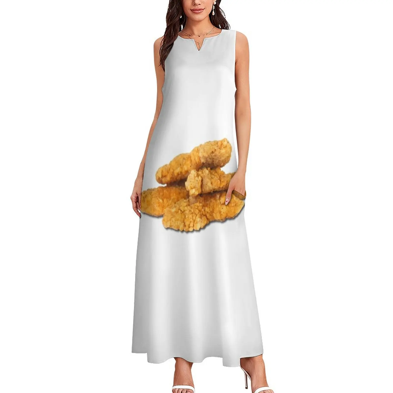 Chicken Tenders Long Dress evening dress woman beach dresses Dress