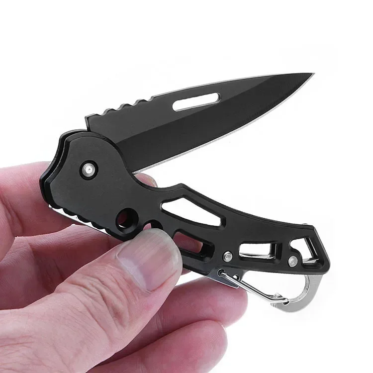 Folding Pocket Knife Stainless Steel Survival Hunting Camping Fishing Portable Fruit Carrying Key Outdoor Tools To Send Ropes